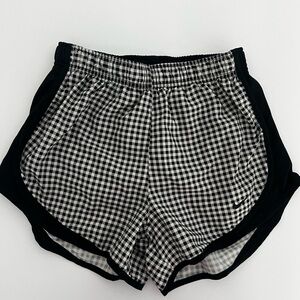 Nike Women's Athletic Shorts in Black and White Checkered